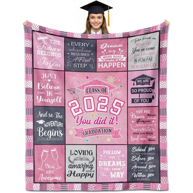 Graduation Gifts for Her, College/high School Graduations Gift for Women, Graduation Decorations, Graduations Blanket