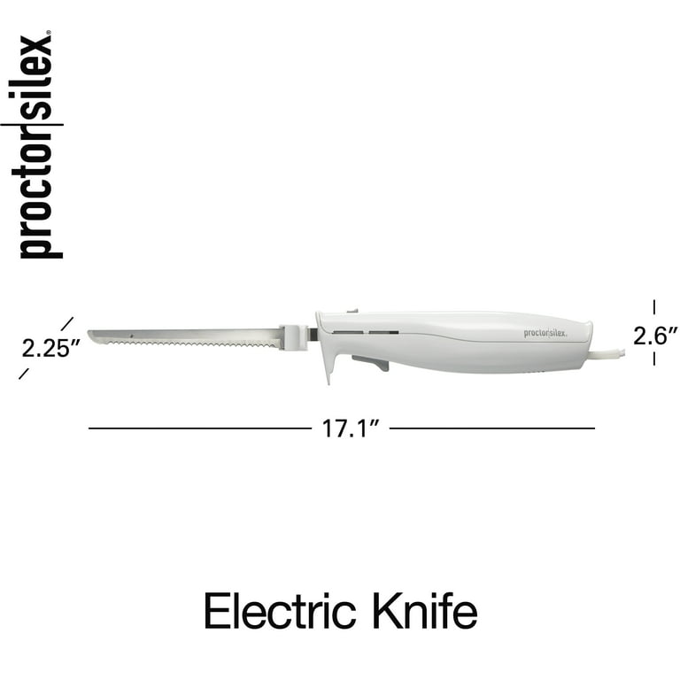 Proctor Silex Easy Slice Electric Knife for Carving Meats, Poultry, Bread,  Crafting Foam and More, Lightweight with Contoured Grip, White, (74312) -  Yahoo Shopping