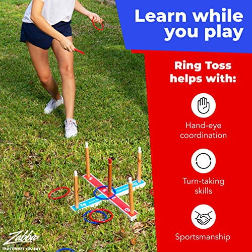 Elite Sportz Equipment Horseshoe Yard Ring Target Toss Game, 22 Pieces