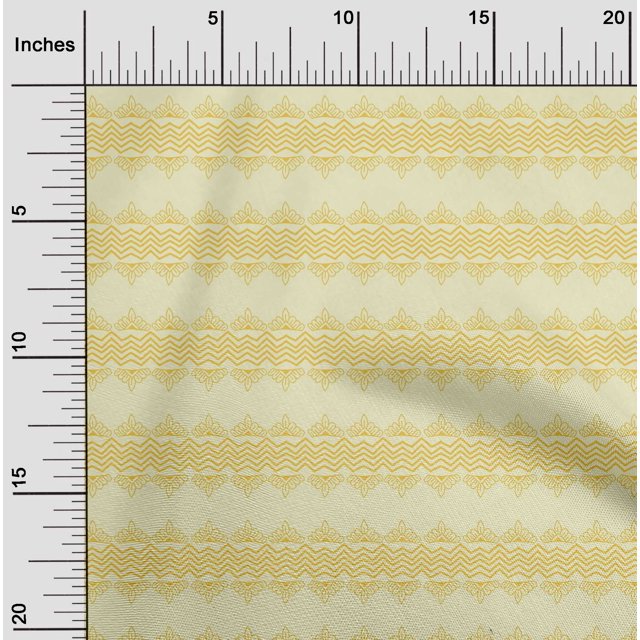 oneOone Viscose Chiffon Fabric Floral & Chevron Block Decor Fabric Printed BTY 42 Inch Wide