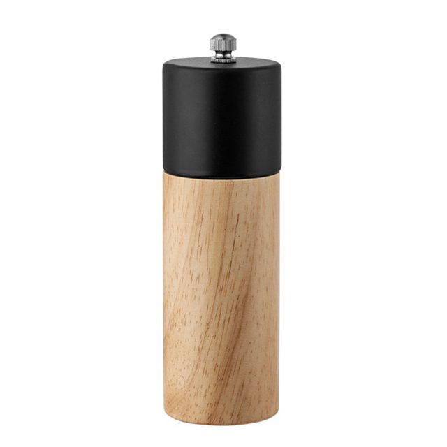Visland 6 Inch Spice Grinder Manual Rotor Adjustable Coarseness Wood Ceramic Natural Pepper Salt Grinder for Kitchen