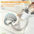 thumbnail image 2 of Shoreew Silicone Flour Funnel for KitchenAid 5-Qt Mixer Flexible Collapsible Mess-free Pouring Funnel with 30-degrees Angled Spout Professional Baking Tool, 2 of 7