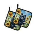 thumbnail image 2 of Schipperke in Sunflowers Pair of Pot Holders, 2 of 2