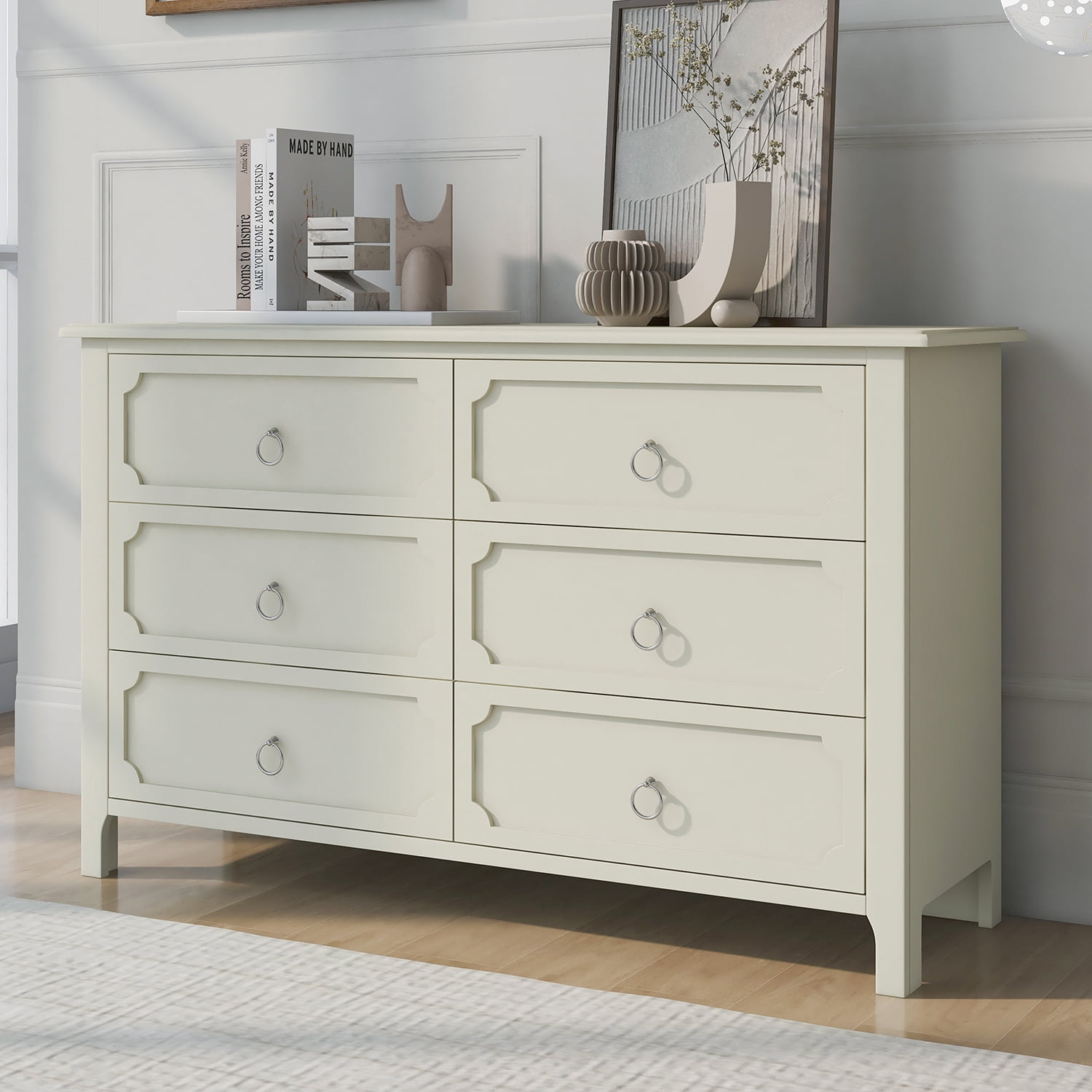 Kadyn 3-Pieces Bedroom Sets, Twin Size Canopy Daybed with Trundle with Nightstand and Dresser, Milky White Solid Rubber Wood Twin Kadyn 3-Pieces Bedroom Sets, Twin Size Canopy Daybed with Trundle with Nightstand and Dresser, Milky White Solid Rubber Wood Twin