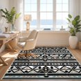 thumbnail image 3 of Design&I 8'x10' Ultra Soft Area Rug, Farmhouse Boho Zigzag Striped Symmetrical Mirrored Entryway Bathroom None Fluffy Washable Non Shedding for Bedroom Living Room Under Sectional, 3 of 7
