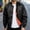 #60-Black, variant on Men's Bomber Jacket Ribbed Collar Full Zip Long Sleeve Casual Lightweight Flight Jacket With Arm Pocket Army Green M Gift