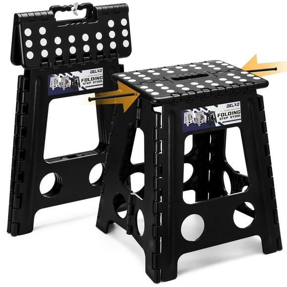 Taburete plegable Delxo de 16 pulgadas para adultos de hasta 180 kg