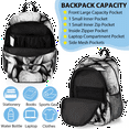 thumbnail image 5 of Herdesigns Apples Black And White Large Backpack Set with Lunch Box Lightweight Water Resistant Travel Laptop Backpacks Casual Daypacks for Women Men, 5 of 8