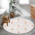 thumbnail image 3 of Round Rugs 3.3Ft, Easter Eggs Round Area Rug Washable Indoor Throw Carpet, Cute Bunny Rabbits Cartoon Orange Soft Non Slip Circle Rug for Laundry Room Patio Home Decor Aesthetic, 3 of 8