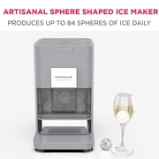 Frigidaire Gallery Artisanal Clear Sphere Ice Maker, Self-Cleaning Premium Ice Machine with Touch Controls, Grey