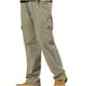 thumbnail image 1 of Pantalones largos para hombre, informales, lisos, con bolsillo, para exteriores, cintura elástica, con cordón, pantalones de trabajo para hombre, 1 of 4