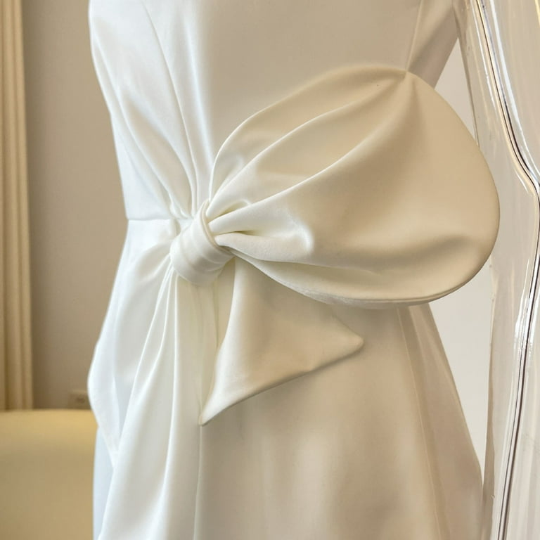 SMihono White Dress Women Formal Sleeveless Faux Wrap Ruched Sheath Bodycon  Cocktail Party Work Dress Classy Club Dresses White XXXL - Walmart.com