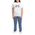 thumbnail image 4 of CafePress - Elephant Christmas Women's Light Pajamas - Women's Short Sleeve Print T-Shirt and Pants Light Cotton Pajama Set, 4 of 7