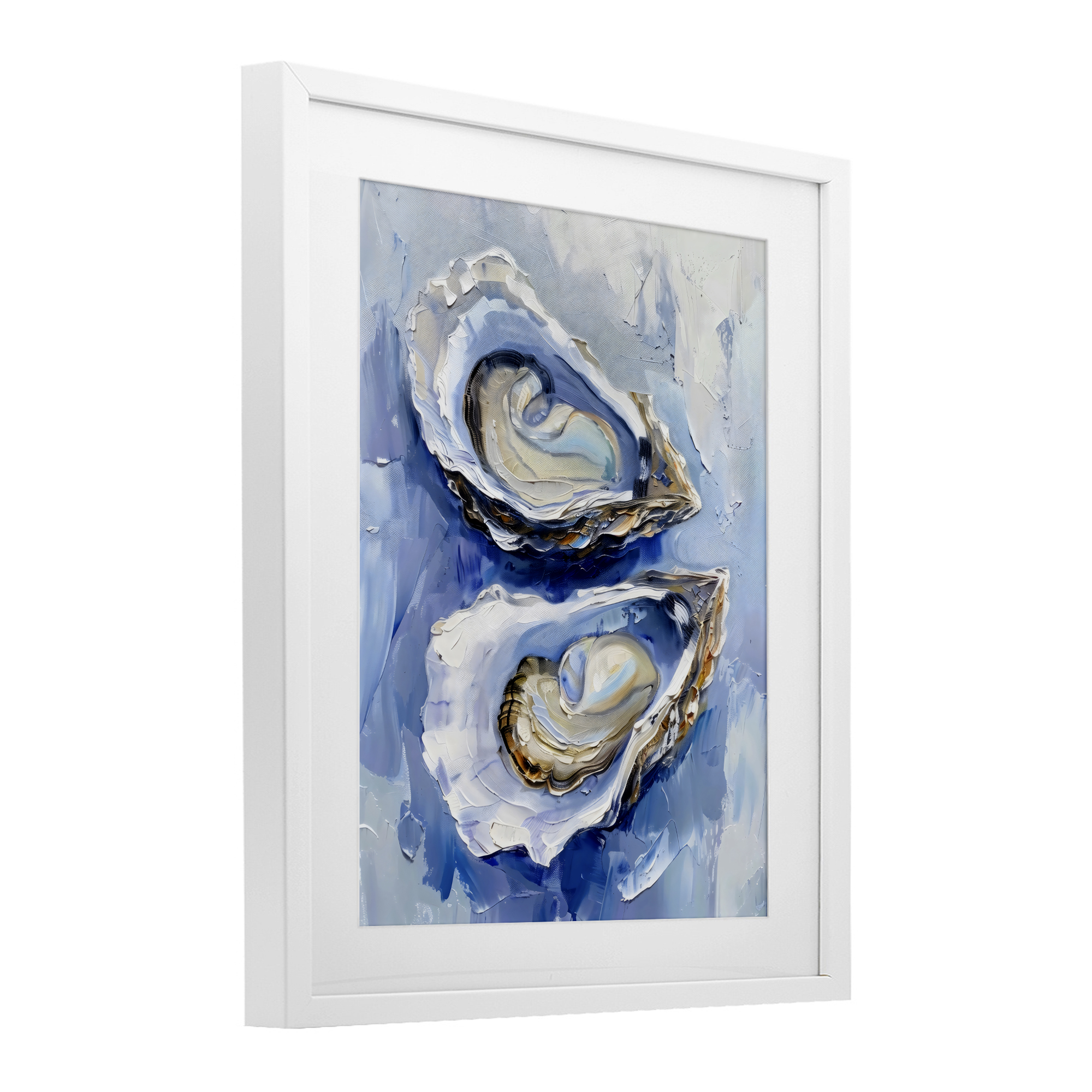 Stupell Industries Oysters On The Half Shell White Framed Print Under Glass, design by Creative Studio