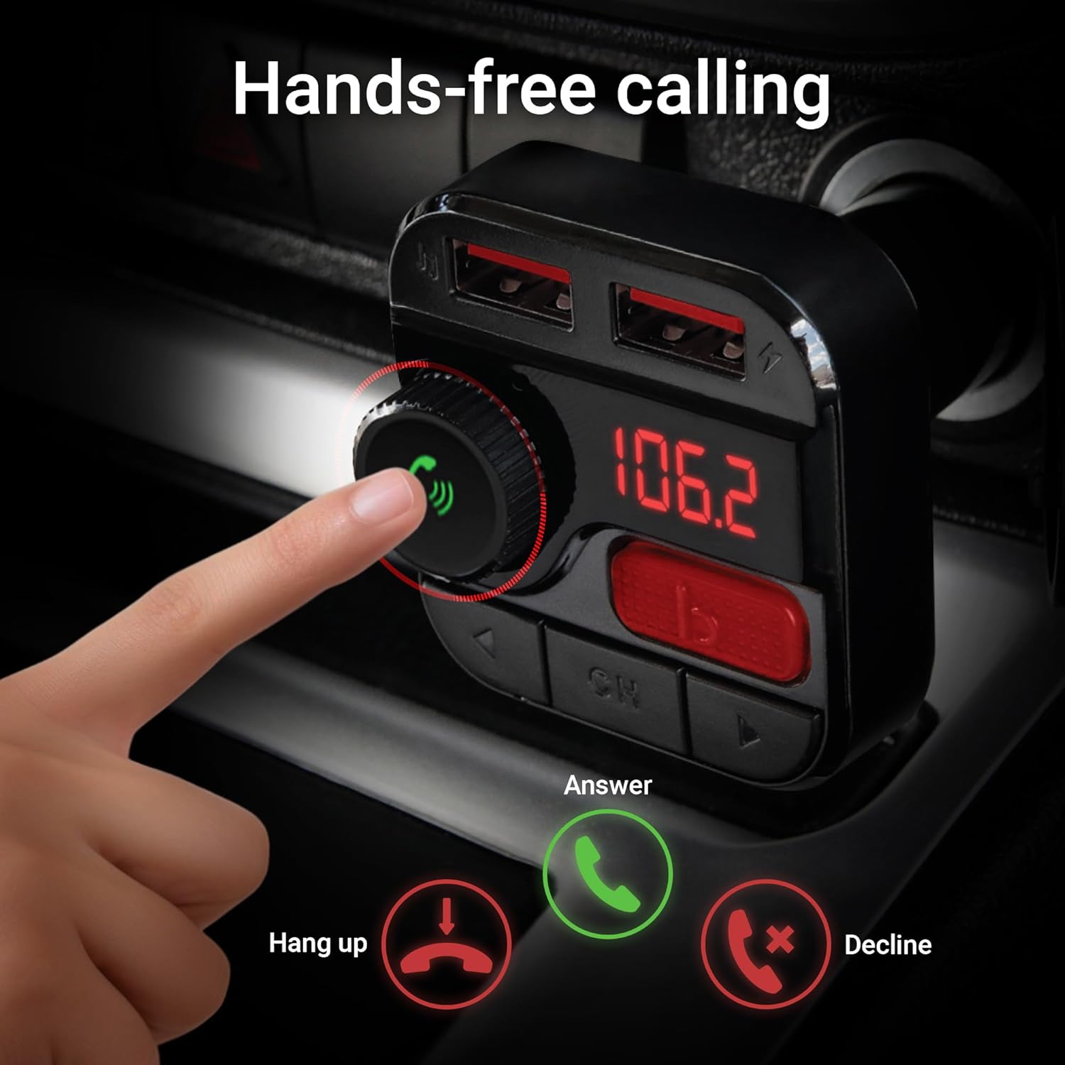 Monster Wireless Bluetooth FM Transmitter with 2 USB Ports photo 2