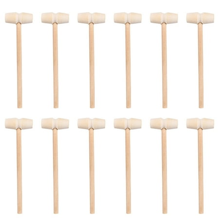 

40pcs Creative Crab Mallets Mini Hammers Portable Crab Hammers (Log color)