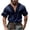 Navy, variant on Taqqpue Mens Linen Shirt Solid Color V Neck Short Sleeve Blouse Tops Casual Embroidered Plus Size Beach T Shirts