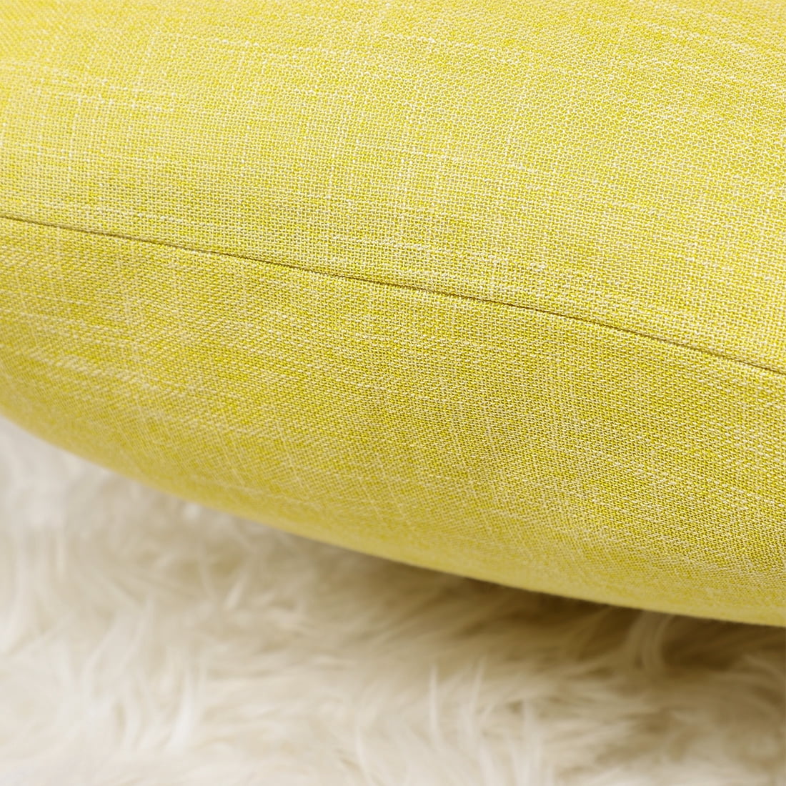 Unique Bargains 2 Pack Cotton Linen Throw Pillow Covers 18" x 18" Yellow