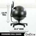 thumbnail image 2 of Cando Metal Ball Chair Inflatable Ergonomic Active Seating Exercise Ball Chair with Air Pump for Home, Office, and Classroom, 2 of 7