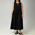 thumbnail image 5 of LIaqionyy Women's Plus Size Maxi Dress Summer Flowy A Line Sleeveless Sundresses Casual Loose Tank Dresses L-5XL, 5 of 7
