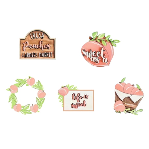 Tiered Mini Spring Tray Decorations Fresh Kitchen Home For Easter Wood Market Flat Flower Summer Summer Tiered Tray 3D Desktop Ornament Tray Decoration Easter Decorations