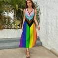 thumbnail image 4 of Progress Drapeau de Fierté Gay Lesbienne Transgenre Bisexuel LGBTQ Robe Maxi Moderne Style Rue Bohème Longues Robes Hig, 4 of 4