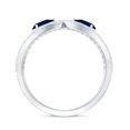 thumbnail image 2 of Rosec Jewels Lab Created Ring with Real Sapphire - Infinity Engagement Ring (Authentically Certified), 18K White Gold, US 13.00, 2 of 8