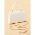 thumbnail image 6 of Women's Glossy Patent Leather Top Handle Clutch Purse for Wedding Party Evening, 6 of 7