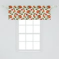 thumbnail image 2 of Ambesonne Floral Window Valance, Boho Herbs Lily Nature, 54" X 18", Olive Green Orange White, 2 of 3