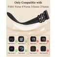 thumbnail image 3 of Wearlizer Leather Band Compatible with Versa 4/Versa 3/Sense/Sense 2 Fitness Trackers- Slim Celtic Heart Knot Strap, Soft Genuine Leather Women’s Watch Band, 3 of 6