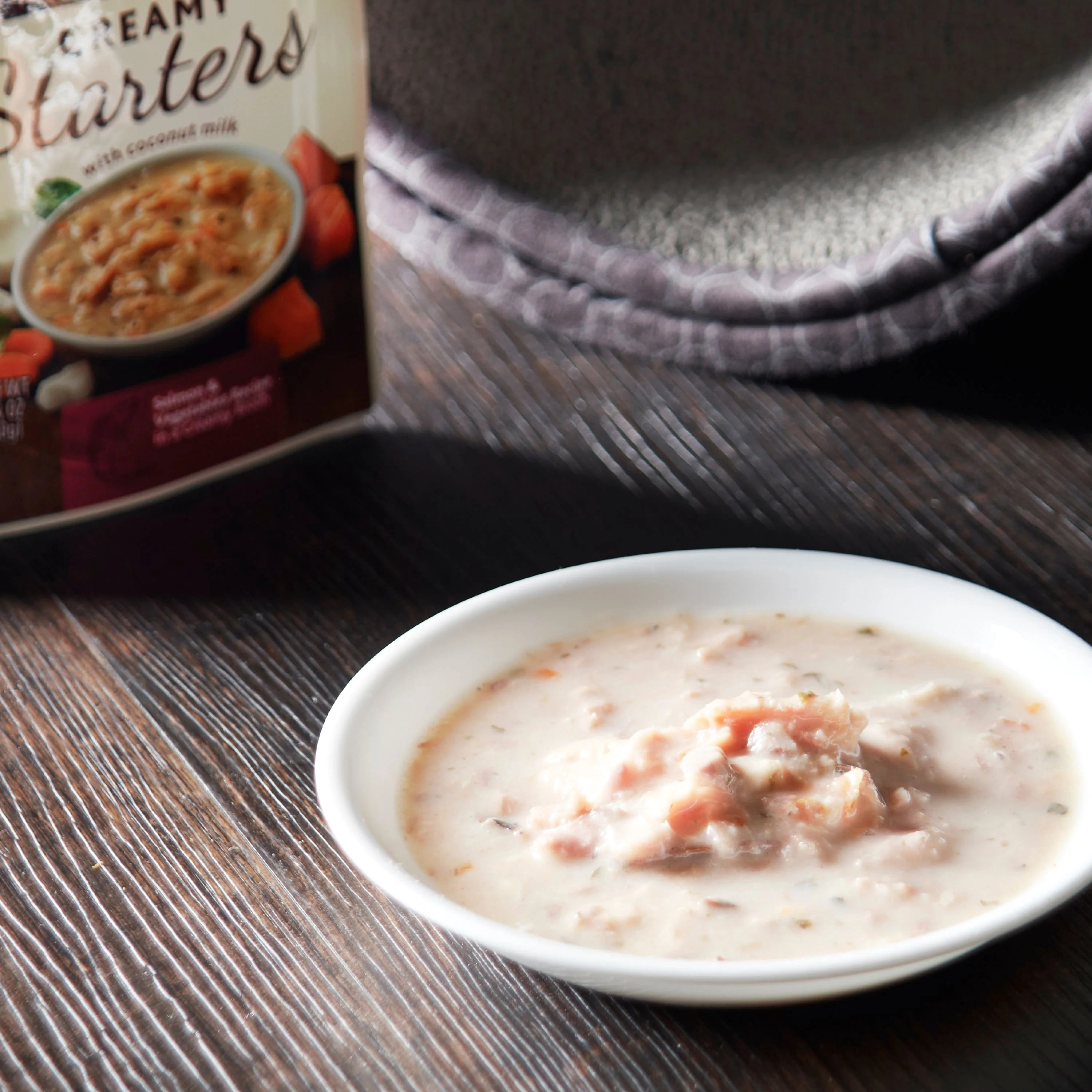 Pure Balance Creamy Starters Salmon and Vegetables Recipe in a Creamy Broth, 1.4 oz