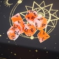 thumbnail image 3 of Juego de Dados numéricos de acrílico Zulema 7 piezas varios lados Naranja Blanco, 3 of 8