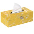 thumbnail image 1 of Rectangular Velvet Modern Paper Facial Tissue Box Holder, Yellow, 1 of 4