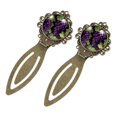 thumbnail image 2 of Grapes Vintage Copper-Colored Lace Bookmarks: Stainless Steel Reading Accessories and Bookmarks - Ideal Gift Set for Book Lovers, 2 of 5