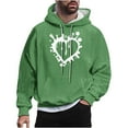 thumbnail image 2 of QUINDOS Mens Sweatshirts with Hoods and Pockets Heart Graphic Hoodies for Men with Design Long Sleeve Casual Pullover Tops Kangaroo Pocket, 2 of 5