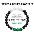 thumbnail image 5 of 6 Styles Stress Relief Bracelet: Amethyst Black Tourmaline Clear Quartz Hematite Lepidolite Rose Quartz, 5 of 5