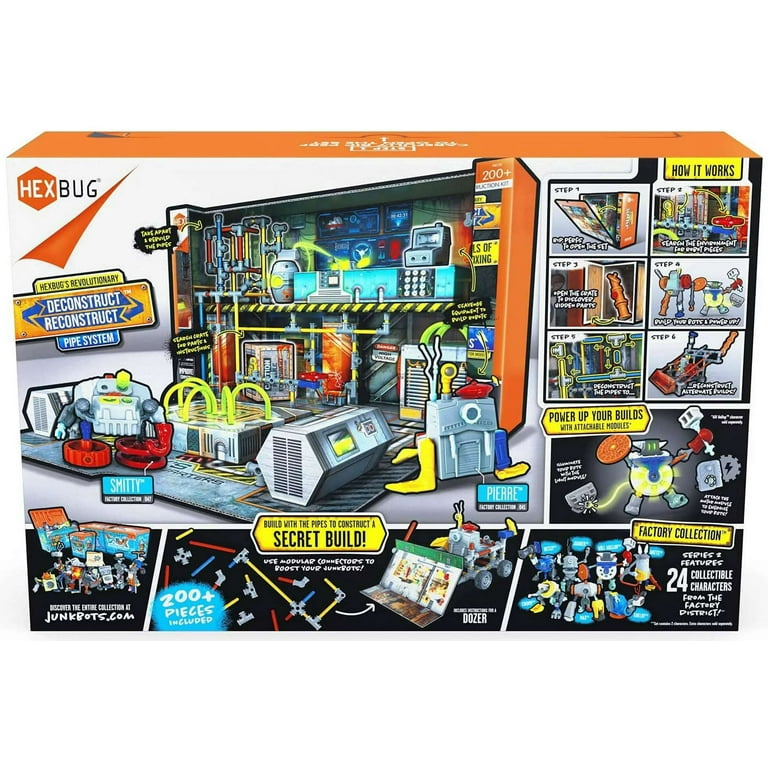 HEXBUG, JUNKBOTS Construction Kit, 200+ PCS, Secret Headquarters