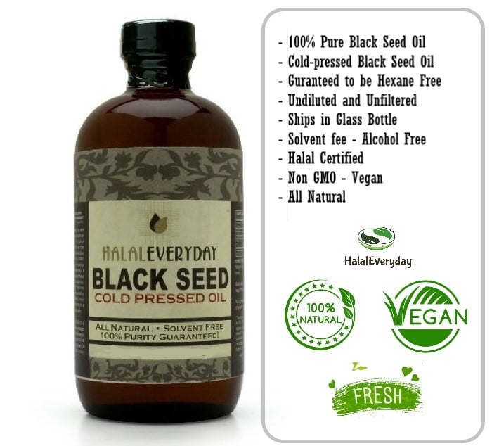 4 oz Black Seed Oil, 100% Pure Black Seed Oil (Black Cumin Seed), Cold ...