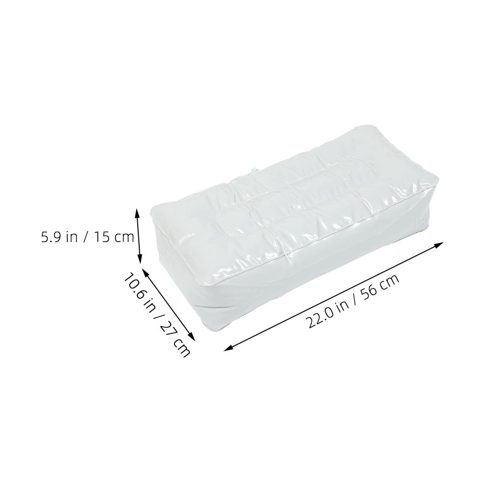 ELAYARD Set of 2 White PVC Inflatable Boat Seat Cushions, Pads for Kayak and Outdoor Water Activities