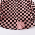 thumbnail image 4 of WRKEKC Kids Boy and Girls Checkered Print Shirt Button-Front Long Sleeve Collared Casual Top for 1-7 Years Fall Winter Wear, 4 of 9