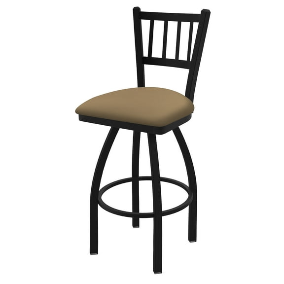 810 Contessa 30" Swivel Bar Stool with Black Wrinkle Finish and Canter Sand Seat