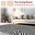 thumbnail image 2 of ODIKA 5'x7' Machine Washable Non-Slip Area Rug, Zebra Swirls High Traffic Rug, Black, 311496, 2 of 7