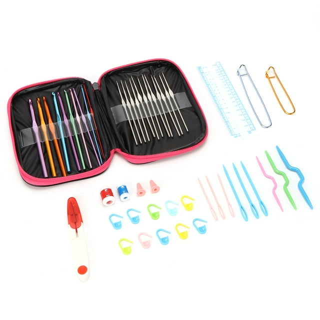 Knitting Needles Set,22pcs Crochet Hooks Ergonomic Crochet Needle Crochet Kit Stylish and Modern