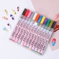 thumbnail image 3 of opvise 12Pcs Nail Art Pens Quick Dry Vibrant Color Excellent Saturation No Odor Comfortable Grip DIY Nail Art Drawing Pen 12pcs, 3 of 7