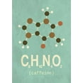 thumbnail image 2 of TypeLike 11x14 Gold Ornate Wood Framed with Double Matting Museum Art Print Titled - Molecule Caffeine, 2 of 4