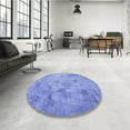 thumbnail image 4 of Ahgly Company Machine Washable Indoor Square Transitional Day Sky Blue Area Rugs, 6' Square, 4 of 7