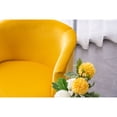 thumbnail image 4 of Velvet Accent Chair with Gold Metal Legs, Yellow, Foam Filled - Pack of 1, 4 of 13