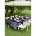 thumbnail image 4 of Outdoor Tablecloth with Umbrella Hole for Patio/Picnic/Party/Camping, Navy Blue Coastal Waterproof Table Cloth Rectangle Table Cover Washable, Starfish Coral Summer Beach Ocean (60"x 120"), 4 of 8