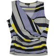 thumbnail image 1 of Blusa sin mangas a rayas DKNY para mujer azul mediano, 1 of 2