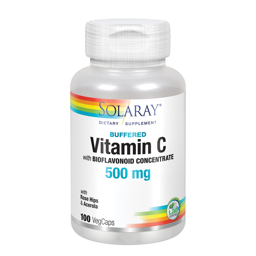 Solaray Vitamin C w/ Bioflavonoid Complex 500mg Buffered for Easy